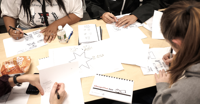 Photo of people participating in a design activity